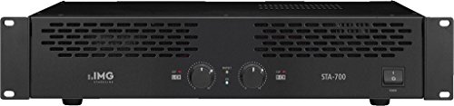 IMG STAGELINE STA-700 Stereo 2-Kanal PA-Verstärker in Schwarz, Audio-Verstärker mit einer Leistung von 400-Watt und Klinken-Anschlüsse von MONACOR
