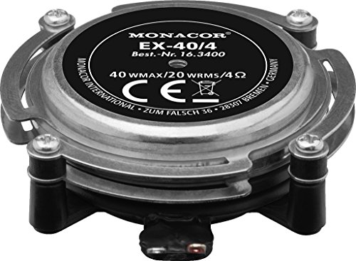 MONACOR 163400 EX-40/4 Koerperschall-Lautsprecher 40W 4â„¦ Metall, Schwarz 1St, 20 W von MONACOR