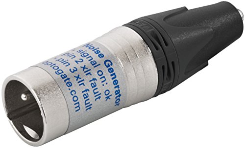 MONACOR 29.205 CTG-1NOISE XLR-Funktionstester, 48 V, mit integriertem Rosa-Rauschen-Generator, Chrom/schwarz von MONACOR