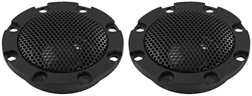 MONACOR DT-284 Dome-Tweeter-Paar, Top-Class Hochtöner mit hohen Pegelreserven und tiefer Ankopplung, Auto Speaker in kompakter Abmessungen und rundem Design, 60 W, 4 Ohm, in Schwarz von MONACOR