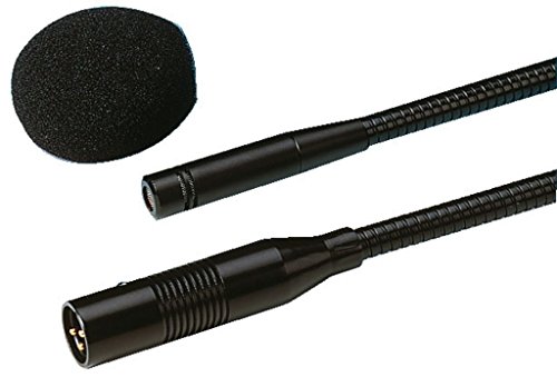 MONACOR EMG-500P Elektret-Schwanenhals-Mikrofon, Schwarz, 231980 von MONACOR