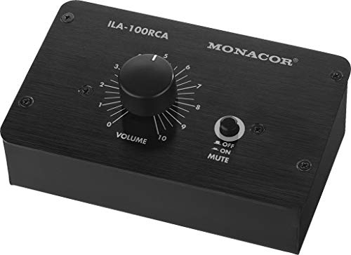 MONACOR ILA-100RCA Passiver Stereo-Pegelregler (Cinch-Version) schwarz von MONACOR