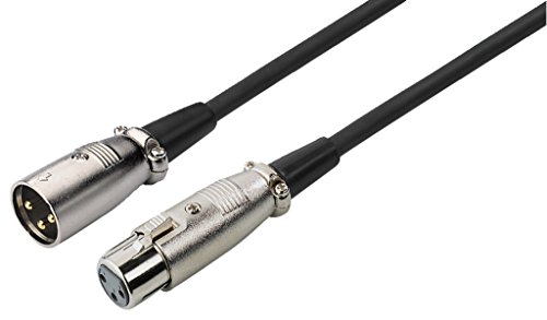 MONACOR MEC-100/SW Mikrofonkabel (XLR-Stecker / XLR-Kupplung) 1m, schwarz von MONACOR