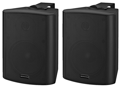MONACOR MKA-50SET/SW Aktives 2-Wege-Stereo-Lautsprecherboxen-System, 2 x 20 W schwarz von MONACOR