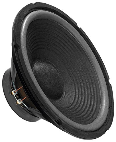 MONACOR SP-302E Hi-Fi Tiefmitteltöner, kompakter Bass-Speaker in Zweiwege-Konstruktion, ideal geeignet für den Einbau in eine Boden- oder Standbox, in Schwarz, 304mm von MONACOR