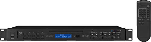 Monacor CD-112/BT CD- und MP3-Spieler mit Bluetooth-Empfänger, USB-Schnittstelle und SD/MMC-Card-Slot, schwarz von MONACOR