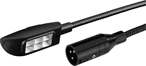 Monacor GNL-453XLR Lampe (LED-Schwanenhalsleuchte), 45 cm, schwarz von MONACOR