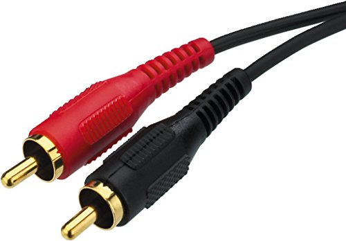 Monacor Stereo Audio Verbindungs-Kabel 1,2m schwarz Beidseitig mit 2 x Cinch Stecke von MONACOR