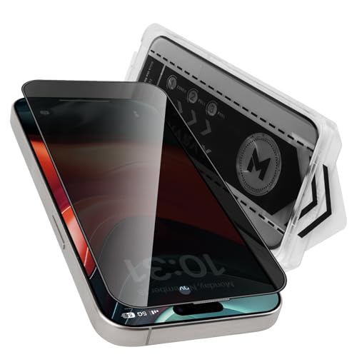 MONASAY Sichtschutz Fit für iPhone 15 6.1 Zoll [1 Stück], Panzer Schutz Glas Schutzfolie Anti-Spähen Displayschutz mit Frame, Kameraschutz Camera Screen Protector Panzerfolie von MONASAY