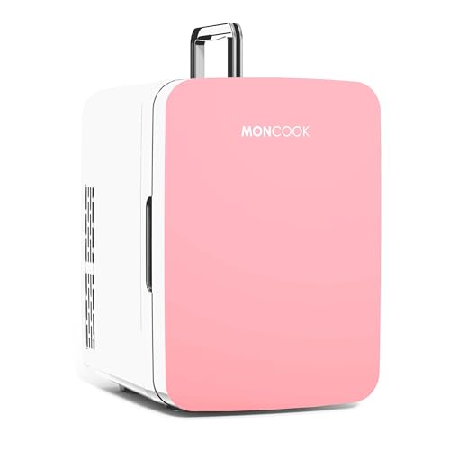 MONCOOK Mini-Kühlschrank für Schlafzimmer – Klein, tragbar und leise – Glastür-Mini-Kühlschrank für Hautpflege – Kühl- und Wärmefunktion – Perfekt für Zuhause oder Reisen - 10L Rosa MONCOOK Mini-Kühlschrank für Schlafzimmer – Klein, tragbar und leise – Glastür-Mini-Kühlschrank für Hautpflege – Kühl- und Wärmefunktion – Perfekt für Zuhause oder Reisen - 10L Rosa von MONCOOK