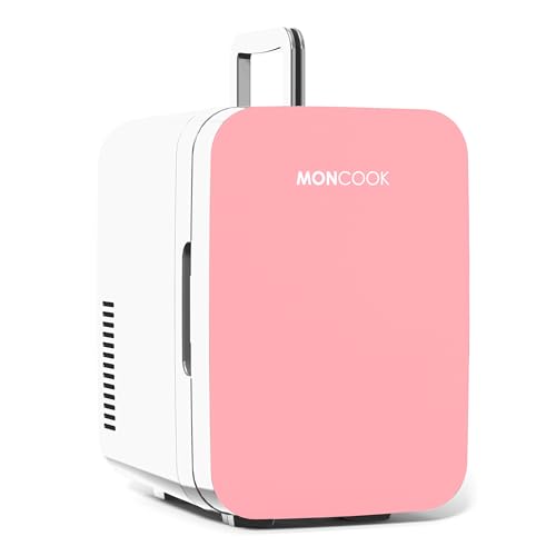 MONCOOK Mini-Kühlschrank für Schlafzimmer – Klein, tragbar und leise – Glastür-Mini-Kühlschrank für Hautpflege – Kühl- und Wärmefunktion – Perfekt für Zuhause oder Reisen - 6L Rosa MONCOOK Mini-Kühlschrank für Schlafzimmer – Klein, tragbar und leise – Glastür-Mini-Kühlschrank für Hautpflege – Kühl- und Wärmefunktion – Perfekt für Zuhause oder Reisen - 6L Rosa von MONCOOK