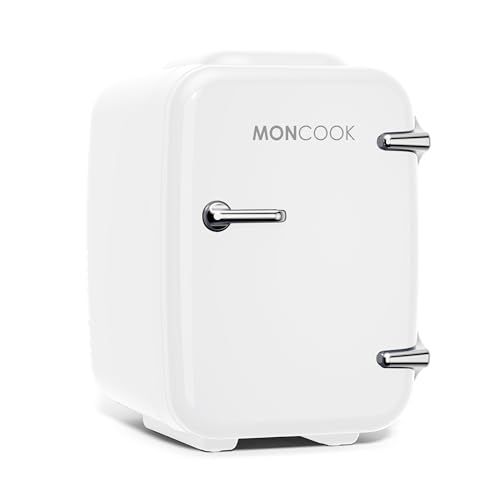 MONCOOK Mini-Kühlschrank für Schlafzimmer - Tragbare und leise Mini-Kühlschränke für Hautpflege, Getränke - Thermoelektrischer Kühler und Wärmer Retro kleiner Kühlschrank - 4L -Voll Weiß MONCOOK Mini-Kühlschrank für Schlafzimmer - Tragbare und leise Mini-Kühlschränke für Hautpflege, Getränke - Thermoelektrischer Kühler und Wärmer Retro kleiner Kühlschrank - 4L -Voll Weiß von MONCOOK