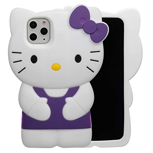 MONEHOYSY Cartoon Case for iPhone 12 6.1 inch (2020), Fashion Cute 3D Kawaii Soft Silicone Protective Gel Shockproof Gel Back Cover for Kids Women Girls Boys (Purple) von MONEHOYSY