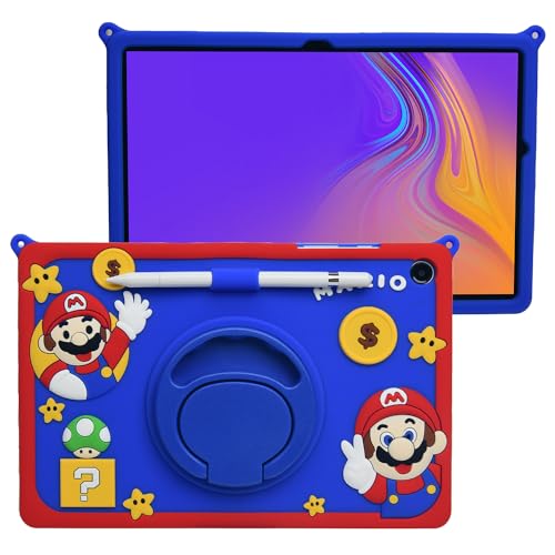 MONEHOYSY Cartoon-Schutzhülle für iPad Air 1/2, iPad 9.7 2017/2018, niedlicher weicher Silikonständer [sturzsicher, stoßfest, rutschfest] Rückseite mit Ständer für Kinder, Teenager, Mädchen, Jungen von MONEHOYSY
