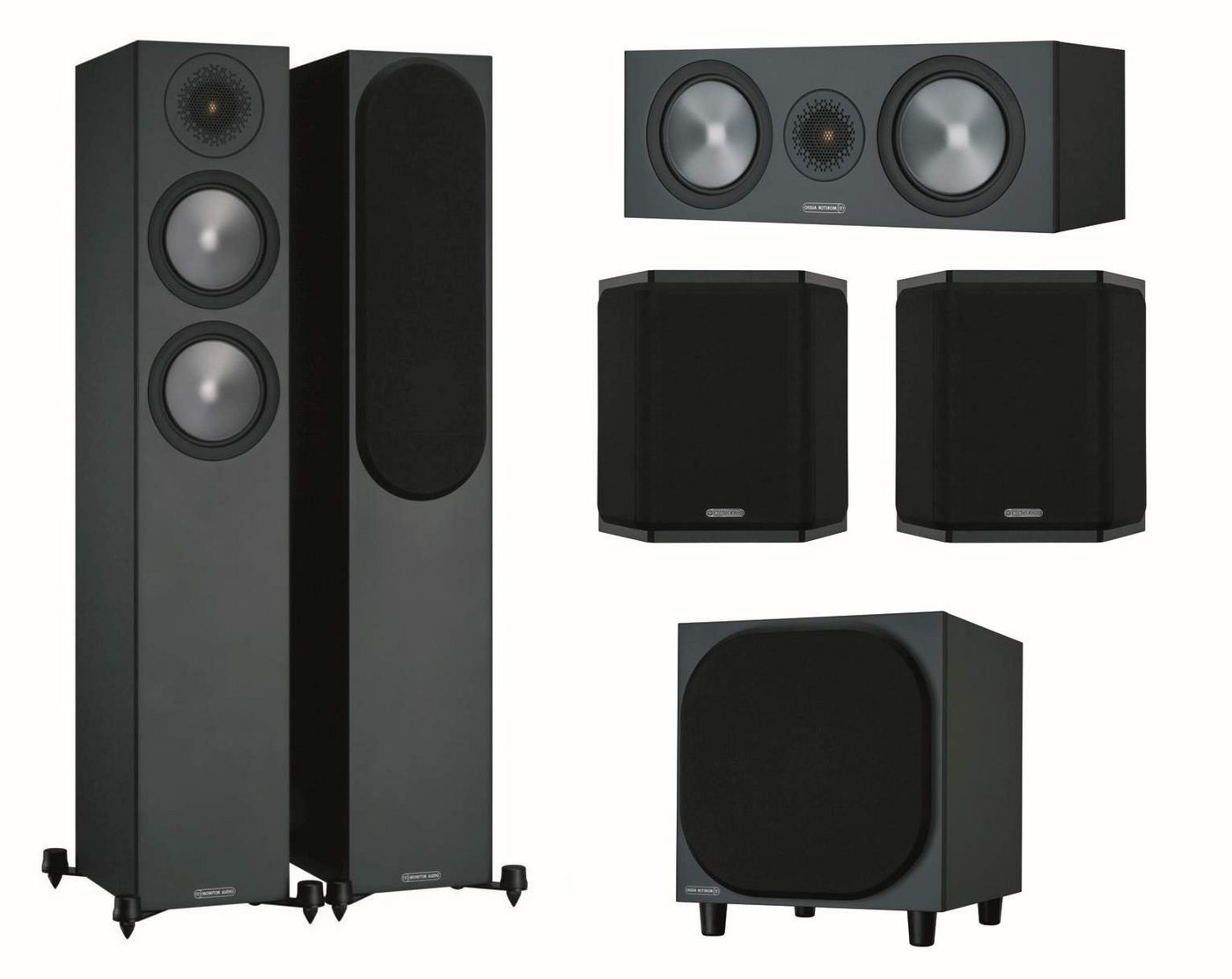 MONITOR AUDIO Bronze 6G Cinema 200 schwarz Lautsprecher-Set 5.1 Heimkinosystem (nicht zutreffend, 5.1 Heimkino Set) von MONITOR AUDIO