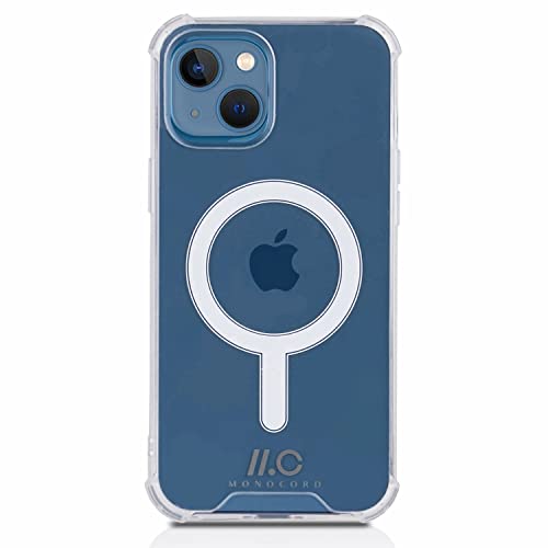 MONOCORD Case kompatibel mit iPhone 13 - Magnetische Handyhülle geeignet für Magsafe - Schutzhülle mit Magneten für Wireless Ladestation, Wallet, KFZ-Halterung und Zubehör, transparent von MONOCORD