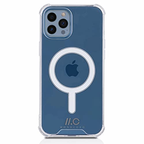 MONOCORD Case kompatibel mit iPhone 13 Pro Max - Magnetische Handyhülle geeignet für Magsafe - Schutzhülle mit Magneten für Wireless Ladestation, Wallet, KFZ-Halterung und Zubehör, transparent von MONOCORD