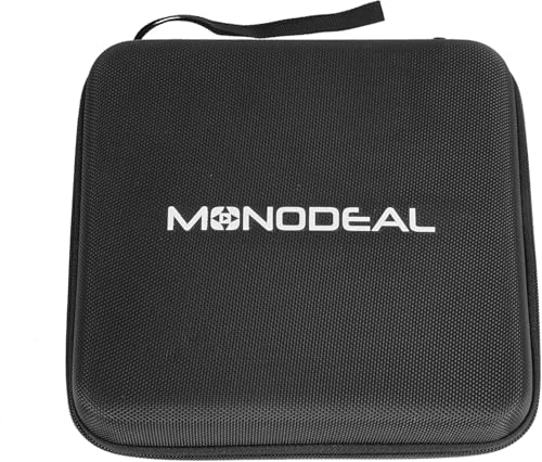 MONODEAL Tragbare CD-Player-Tasche für MD702, MD707 mit AUX-Anschluss, rot, inkl. Etui, kompatibel mit Kopfhörern und Lautsprechern von MONODEAL