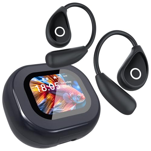 MONODEAL ai übersetzer kopfhörer, LCD-Touchscreen ai Translator Earbuds, Offene Offen Knochenschall Kopfhörer,164 SprachüBersetzer Mit Echtzeit ÜBersetzung Echtzeit übersetzungskopfhörer von MONODEAL
