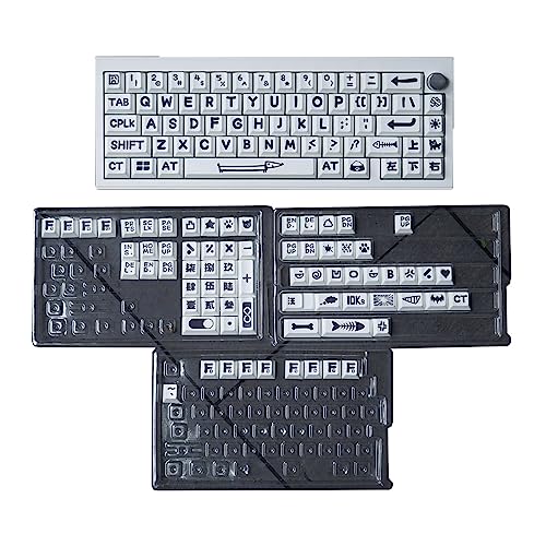 MONOJLY Animal Party Tastenkappe, 138 Tasten, Kirschprofil, PBT-Tastenkappen für mehkanische Tastatur, große Buchstaben, individuelle Personalisierung von MONOJLY