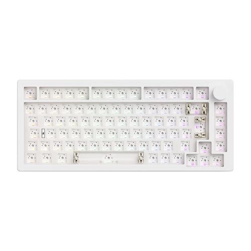 MONSGEEK M1 V5 VIA Mechanisches Tastatur-Kit, Gaming-DIY-Barebones-Kit (ISO Layout, White) von MONSGEEK