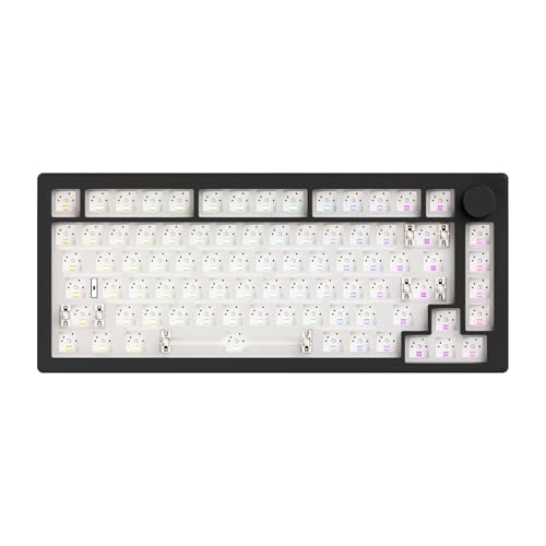 MONSGEEK M1 V5 VIA Mechanisches Tastatur-Kit,Gaming-DIY-Barebones-Kit (US Layout, Black) von MONSGEEK