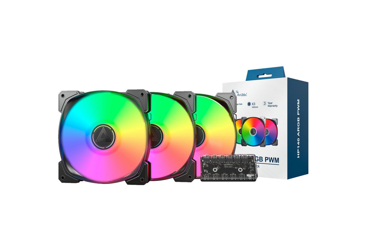 MONTECH Gehäuselüfter Montech HP140 ARGB PWM 140x140x25, Gehäuselüfter MONTECH Gehäuselüfter Montech HP140 ARGB PWM 140x140x25, Gehäuselüfter von MONTECH