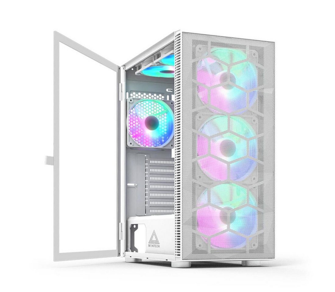 MONTECH PC-Gehäuse X3 MESH (weiß, Tempered Glass) von MONTECH