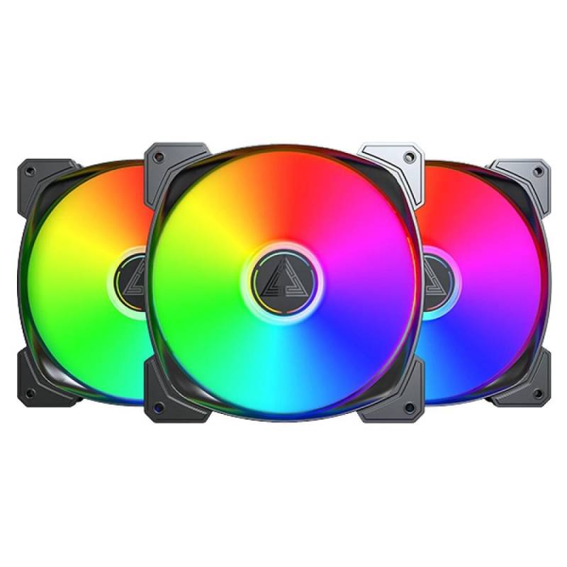 Montech Lüfter 3er Pack HP140 ARGB PWM 140mm, Schwarz von MONTECH