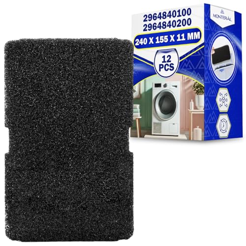 12 Stück Trockner Filter 240 x 155 x 10 mm mit dem Originalcode 2964840100 2964840200 für Beko für Grundig für Blomberg für ElektraBregenz - MONTERAL 12 Stück Trockner Filter 240 x 155 x 10 mm mit dem Originalcode 2964840100 2964840200 für Beko für Grundig für Blomberg für ElektraBregenz - MONTERAL von MONTERAL