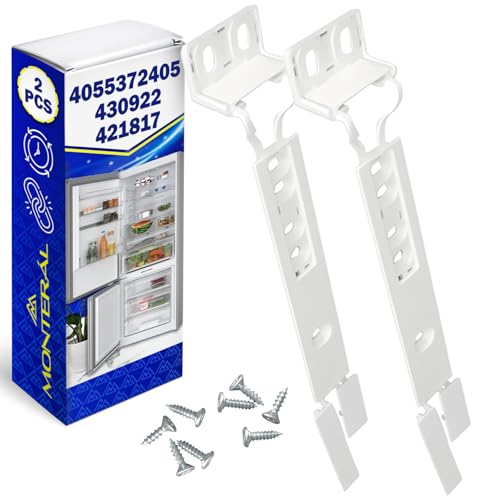 2 Stück Montageset Schleppscharnier Kühlschrank zur Befestigung Tür an Front Hat den Originalcode 4055372405 430922 421817 für AEG für Electrolux für Zanussi - Garantie 10 Jahre - MONTERAL 2 Stück Montageset Schleppscharnier Kühlschrank zur Befestigung Tür an Front Hat den Originalcode 4055372405 430922 421817 für AEG für Electrolux für Zanussi - Garantie 10 Jahre - MONTERAL von MONTERAL