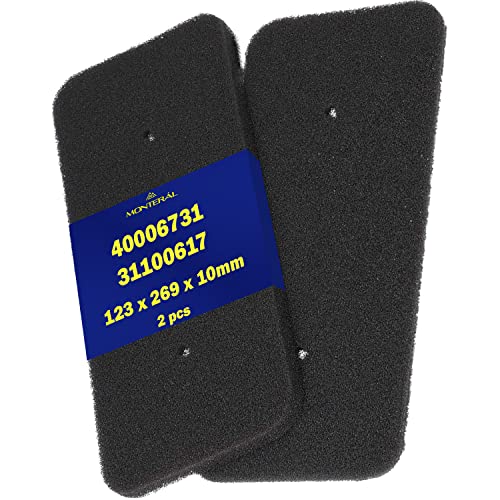 2 Stück Schwammfilter Trockner 40006731 für Candy und für Hoover Hat die Größe 269 x 123 x 10 mm Flusenfilter Wäschetrockner mit Garantie 10 Jahre - Monteral 2 Stück Schwammfilter Trockner 40006731 für Candy und für Hoover Hat die Größe 269 x 123 x 10 mm Flusenfilter Wäschetrockner mit Garantie 10 Jahre - Monteral von MONTERAL