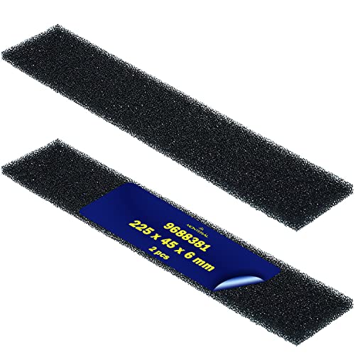 2 Stück Schwammfilter Trockner 9688381 9688380 für Miele 225 x 45 x 6 mm Flusenfilter für Wärmepumpentrockner mit Garantie 10 Jahre - MONTERAL von MONTERAL