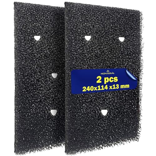2 Stück Schwammfilter für Trockner mit dem Originalcode 481010716911 C00379889 für Whirlpool Hat die Größe 240 x 114 x 13 mm - Flusenfilter Wäschetrockner mit Garantie 10 Jahre - MONTERAL von MONTERAL