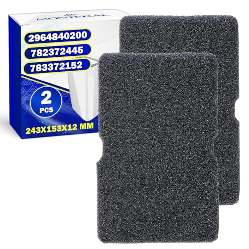 2 Stück Schwamm Filter für Wäschetrockner 243x153x12 mm mit dem Originalcode 2964840200 für Beko für Blomberg – MONTERAL von MONTERAL