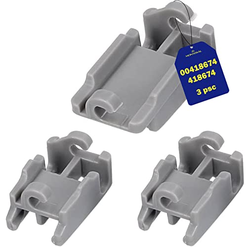 3 Stück Lager zur Halterung 00418674 418674 für Bosch Geschirrspüler Korb Oben Garantie 10 Jahre - MONTERAL von MONTERAL