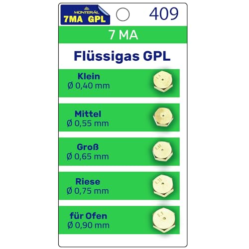 Satz von 5 Stück Düsen 7MA Flüssigas GPL für Gasherd und Gas Backofen Gasdüse für Ignis Garantie 10 Jahre - MONTERAL von MONTERAL