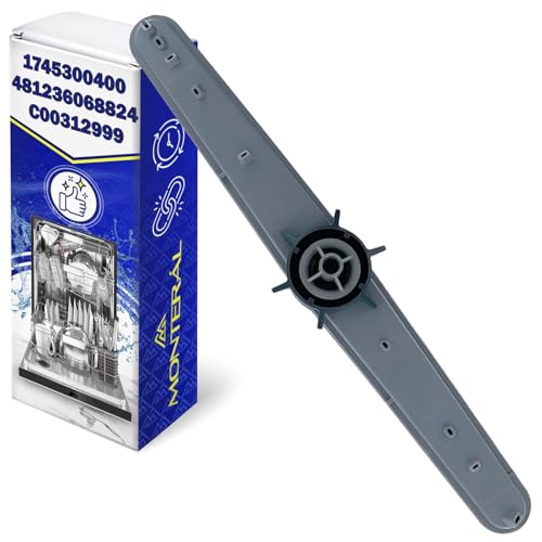 Oberer Sprüharm für Geschirrspüler Hat den Originalcode 1745300400 481236068824 C00312999 für Beko für Whirlpool für Indesit Spülmaschine - Garantie 10 Jahre - MONTERAL von MONTERAL