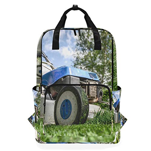 Montoj Reiserucksack mit blauem Rasenmäher von MONTOJ