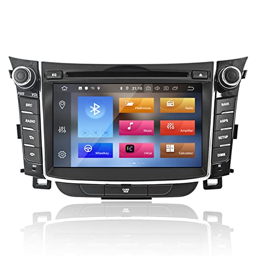 MOOKAKA Android 10 Autoradio 2 din GPS Navigation für Hyundai I30 Elantra GT 2012-2016 Multimedia Player Auto Stereo Unterstützung Carplay Bluetooth WiFi DSP RDS 7 Zoll Head Unit (PX6,4+64GB) von MOOKAKA
