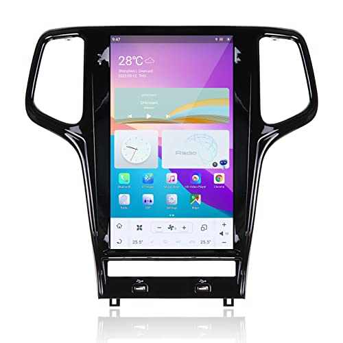MOOKAKA Android 11 Autoradio 2 DIN Navigation GPS Hauptgerät für Jeep Grand Cherokee 2010-2013 Multimedia-Player Stereo 13,6 Zoll Tesla Vertikaler Bildschirm Carplay DSP RDS (8 + 128 GB) von MOOKAKA