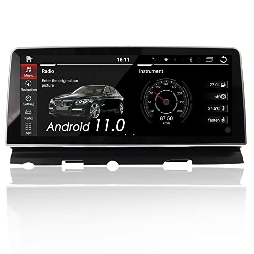 MOOKAKA Android 11.0 Autoradio 1 DIN GPS-Navigation für BMW 7er-Serie F01 F02 2009-2015 Stereo Multimedia-Player Bluetooth IPS-Display mit Carplay, WLAN, DSP, HDMI, RDS (8+256G) von MOOKAKA