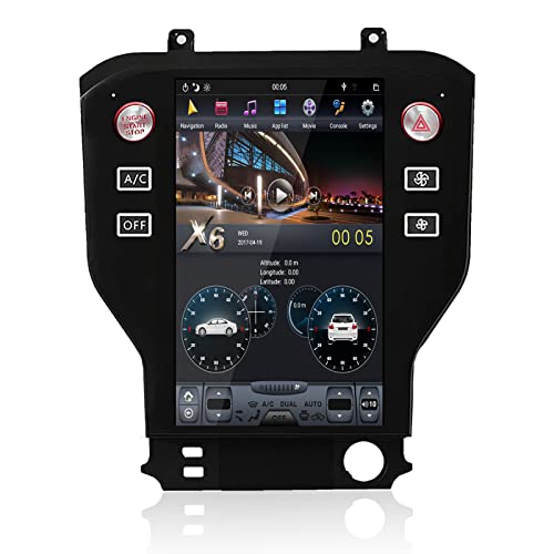 MOOKAKA Android 9.0 Autoradio 1 DIN GPS-Navigation für Ford Mustang 2015-2020 Autoradio Multimedia-Player Bluetooth IPS-Display mit Carplay, WLAN, DSP, HDMI, RDS (4+64G) von MOOKAKA