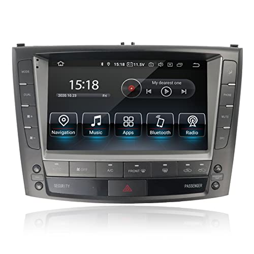 MOOKAKA Android Autoradio 2 din GPS Navigation Kopfeinheit für Lexus IS250 IS300 IS200 IS220 IS350 2005-2012 Multimedia Player Stereo Empfänger Carplay DSP AHD 10 Zoll IPS Touchscreen（4+64GB） von MOOKAKA