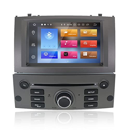 MOOKAKA Android Autoradio 2 din GPS Navigation für Peugeot 407 2004-2010 Multimedia Player Unterstützung Kabellos Carplay WiFi DSP DVD 7 Zoll IPS Touchscreen Kopfeinheit (MTK 4 Core,2+16GB) von MOOKAKA