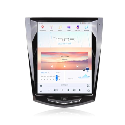 MOOKAKA Tesla Vertikaler Radio Android 11 Autoradio 2 din GPS Navigation Haupteinheit für Cadillac ATS Cts SRX 2013-2018 Multimedia Player Stereo IPS Touch Screen Carplay DSP RDS（4+64GB von MOOKAKA