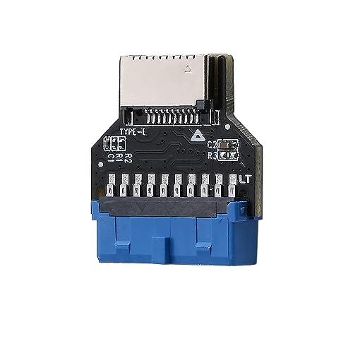 MOOKEENONE USB 3.0 Frontplattensteckdose Key-A Typ E Interner Header auf USB 3.2 Vertikaler 20-poliger Header Stecker Verlängerungsadapter Motherboard-Adapter von MOOKEENONE