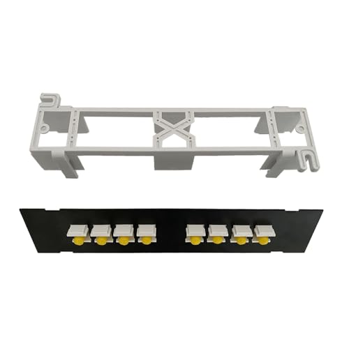 MOONDAME 8-Port ST Glasfaser Patchpanel RJ45-Netzwerk Wandmontage Rack Halterung Wandmontage Netzwerkadapter Platzsparend von MOONDAME