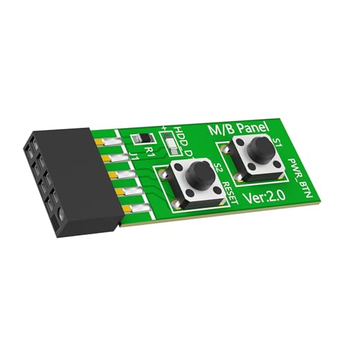 MOONDAME Computertechniker 10Pin Motherboards Tester Schaltplatinenadapter Mit Praktischer Neustarttaste Fehlerbehebung von MOONDAME