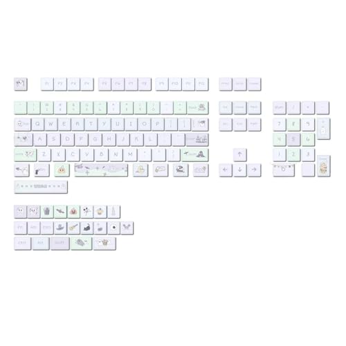 MOONDAME Halloween Thema Tastenkappen Komplettes Set 127 Tasten XDA Höhe PBTs Dye Sub Tastenkappe Für Mechanische Tastaturen von MOONDAME
